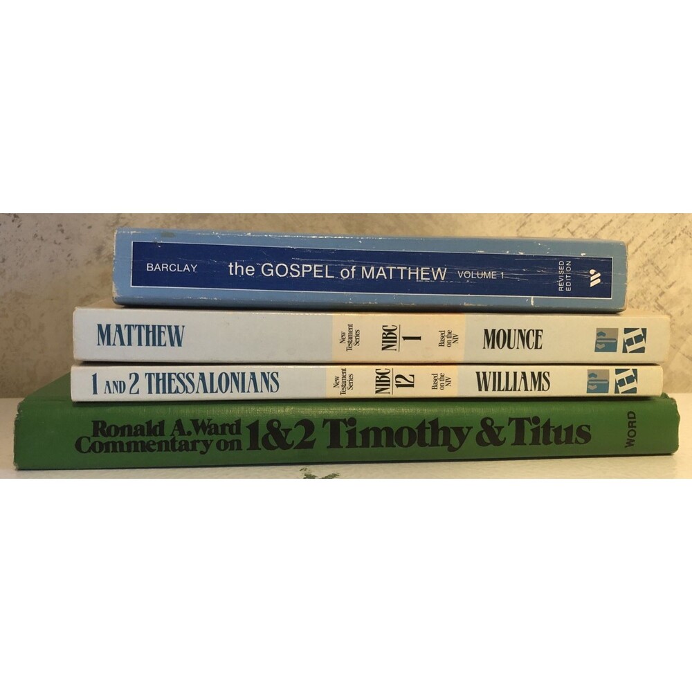 Lot of 4 Bible Commentaries Matthew  Thessalonians Timothy Mounce Barclay Etc